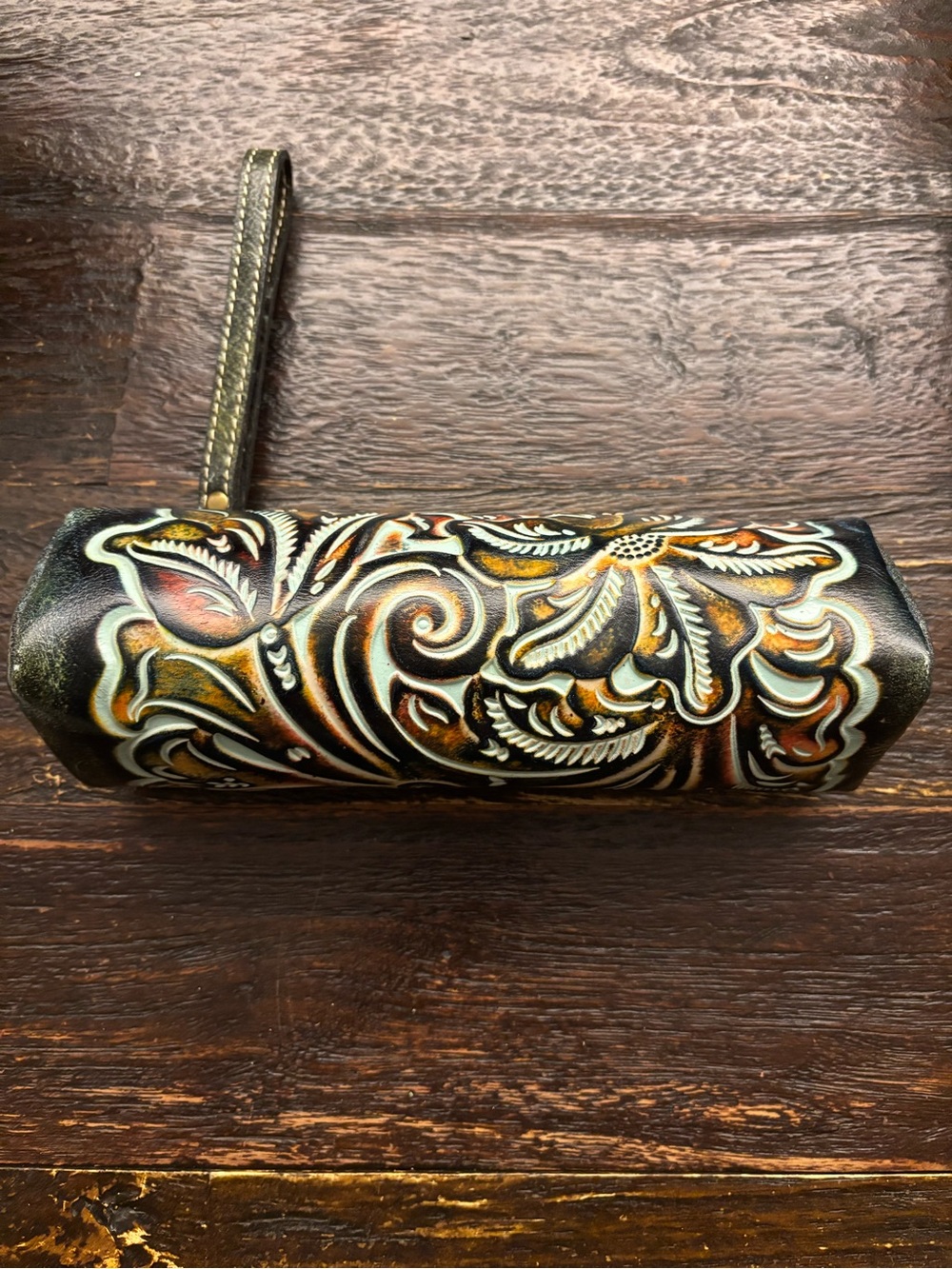 Patricia Nash Tooled Turquoise Oblong Case